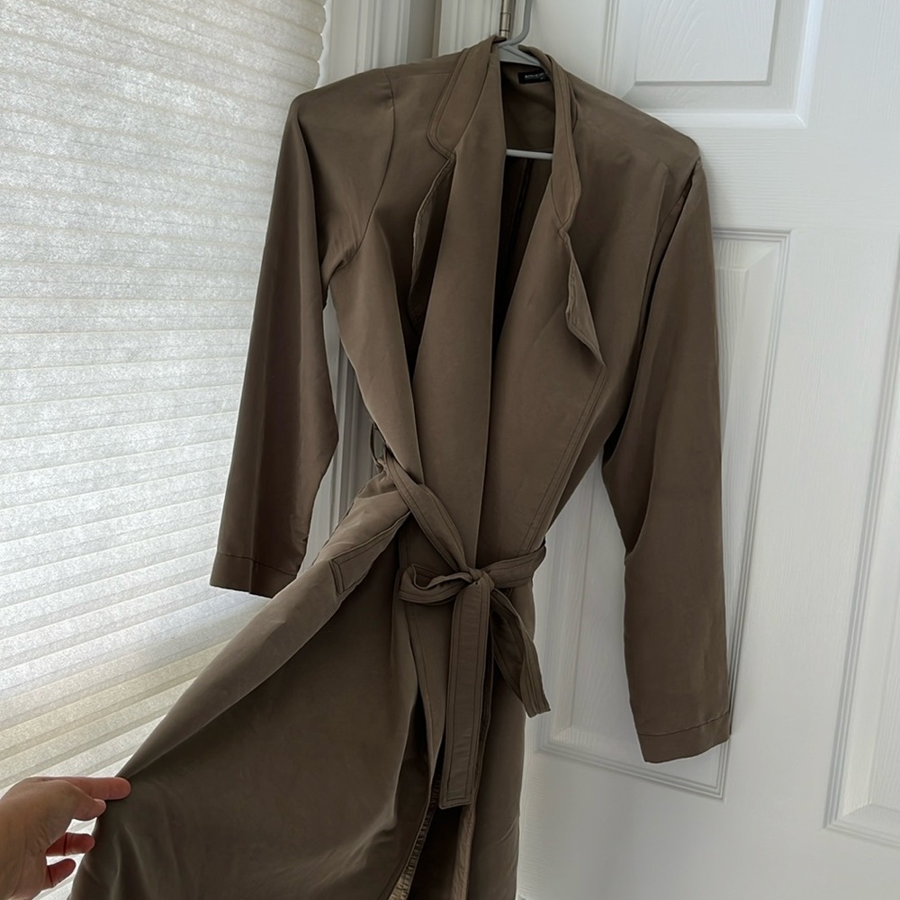 Taupe green coat